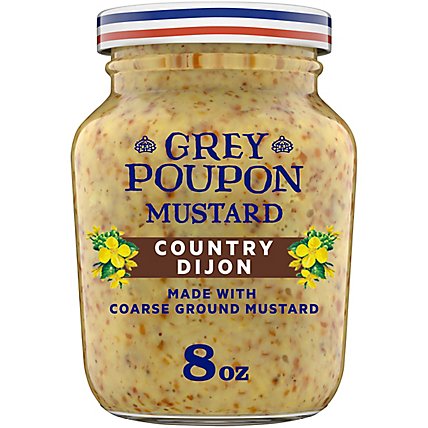 Grey Poupon Country Dijon Coarse Ground Mustard Jar - 8 Oz - Image 1