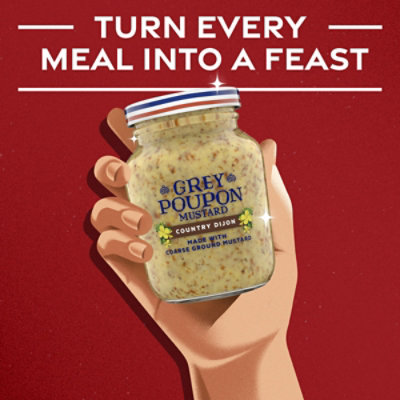 Grey Poupon Country Dijon Coarse Ground Mustard Jar - 8 Oz - Image 3