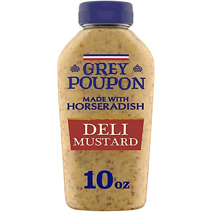 Grey Poupon Deli Dijon Mustard with Horseradish Bottle - 10 Oz - Image 1