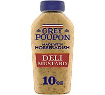 Grey Poupon Deli Dijon Mustard with Horseradish Bottle - 10 Oz