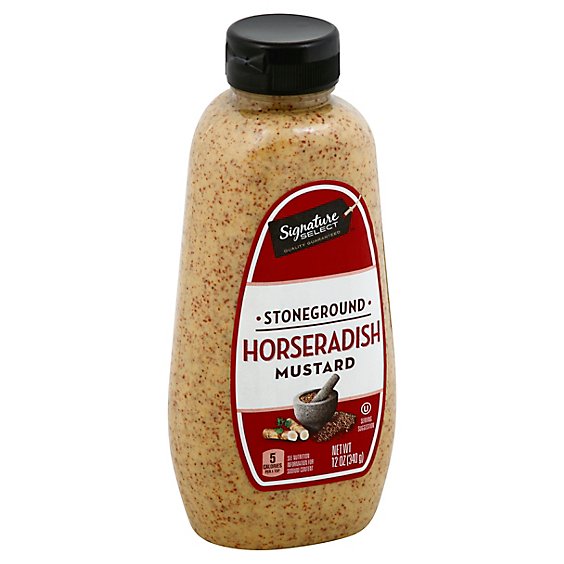 Signature SELECT Mustard Horseradish Stone Ground Bottle - 12 Oz