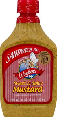Woebers Sandwich Pal Mustard Sweet  Spicy - 16 Oz - Image 2