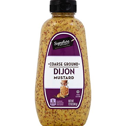 Signature SELECT Mustard Coarse Ground Dijon Bottle - 12 Fl. Oz. - Image 2