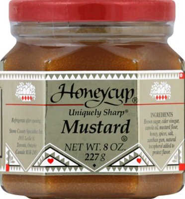 Honey Cup Mustard Uniquely Sharp - 8 Oz - Image 2