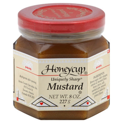 Honey Cup Mustard Uniquely Sharp - 8 Oz - Image 1