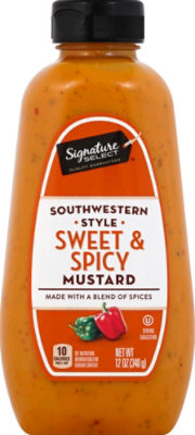 Signature SELECT Mustard Southwestern Style Sweet & Spicy Bottle - 12 ...
