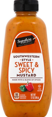 Signature SELECT Mustard Southwestern Style Sweet & Spicy Bottle - 12 Oz - Image 2