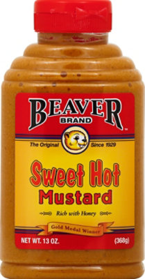 Beaver Brand Mustard Sweet Hot - 13 Oz