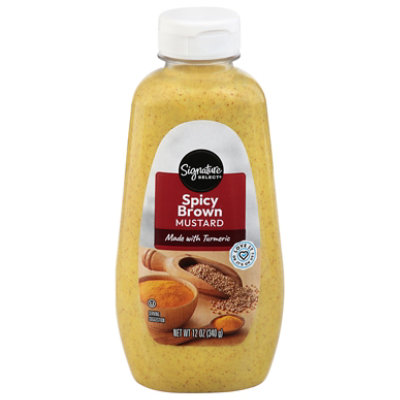 Signature SELECT Mustard Spicy Brown Bottle - 12 Oz - Image 2