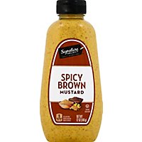 Signature SELECT Mustard Spicy Brown Bottle - 12 Oz - Image 2