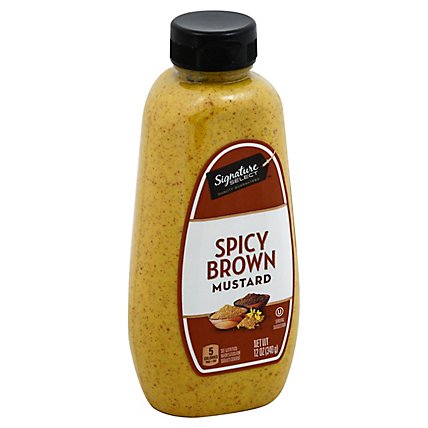 Signature SELECT Mustard Spicy Brown Bottle - 12 Oz - Image 1