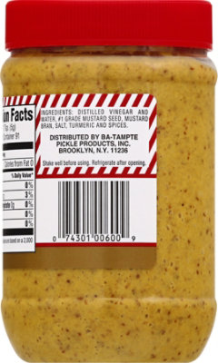 Ba-Tampte Deli Style Mustard - 16 Oz - Image 6