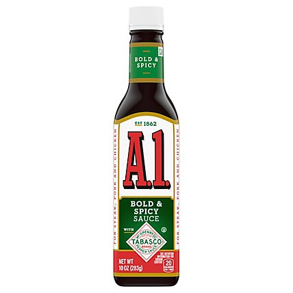 A.1. Bold & Spicy Sauce with Tabasco Bottle - 10 Oz - Image 5