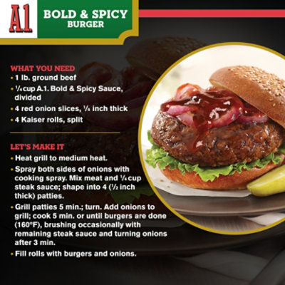 A.1. Bold & Spicy Sauce with Tabasco Bottle - 10 Oz - Image 6