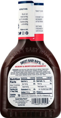 Sweet Baby Rays Sauce Barbecue Hickory & Brown Sugar - 18 Oz - Image 6