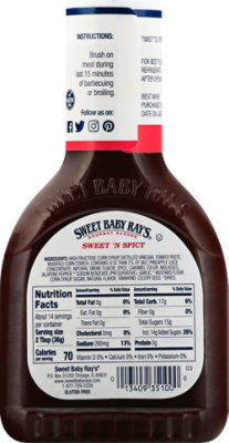 Sweet Baby Rays Sauce Barbecue Sweet n Spicy - 18 Oz - Image 6