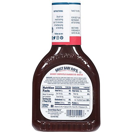 Sweet Baby Rays Sauce Barbecue Honey Chipotle - 18 Oz - Image 6