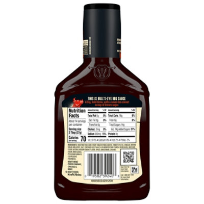 Bull's-Eye Brown Sugar & Hickory BBQ Sauce Bottle - 18 Oz - Image 2