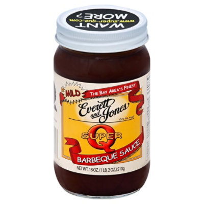 Everett and Jones Sauce Barbecue Super Q Mild - 18 Oz