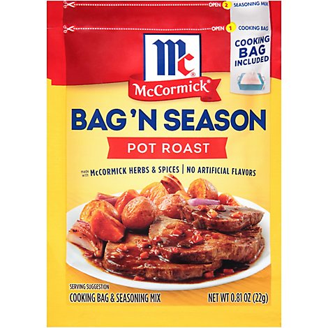 McCormick Bag 'n Season Pot Roast Cooking & Seasoning Mix - 0.81 Oz