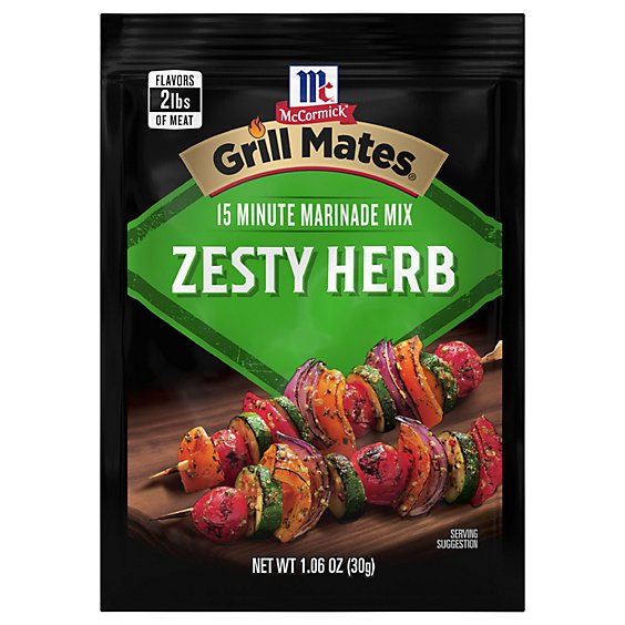 McCormick Grill Mates Zesty Herb Marinade Seasoning Mix - 1.06 Oz