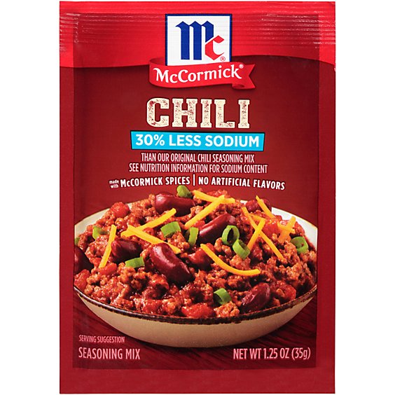 McCormick Less Sodium Chili Seasoning Mix - 1.25 Oz