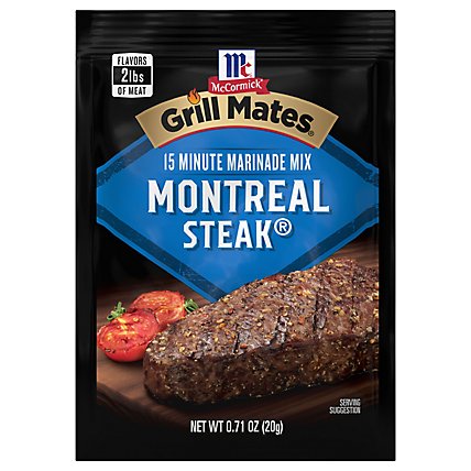 McCormick Grill Mates Montreal Steak Marinade Seasoning Mix - 0.71 Oz - Image 1