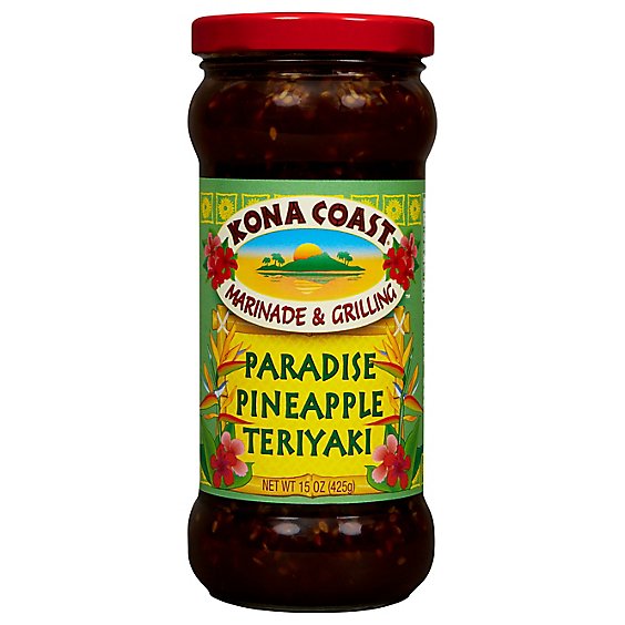 Kona Coast Sauce Marinade & Grilling Paradise Pineapple Teriyaki - 15 Oz