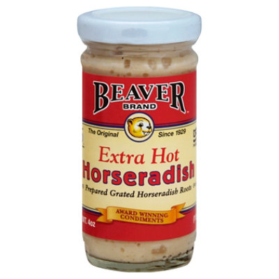 Beaver Brand Horseradish Roots Grated Extra Hot - 4 Oz.