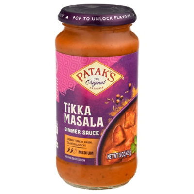 Pataks Simmer Sauce Tikka Masala Curry - 15 Oz