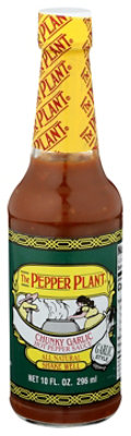 The Pepper Plant Sauce Hot Pepper Chunky Garlic - 10 Oz