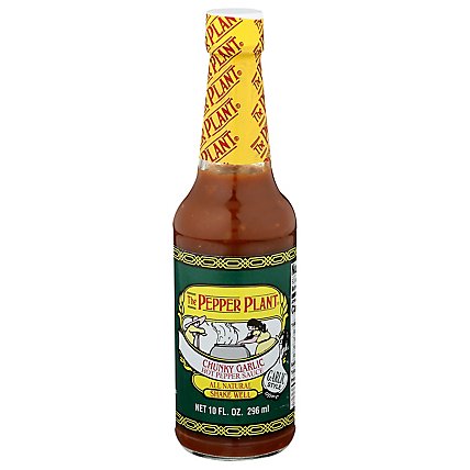 The Pepper Plant Sauce Hot Pepper Chunky Garlic - 10 Oz - Image 1