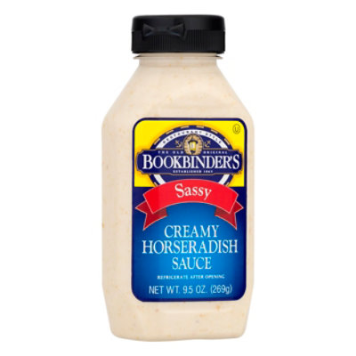 Bookbinders Sauce Horseradish Sassy Creamy - 9.5 Oz