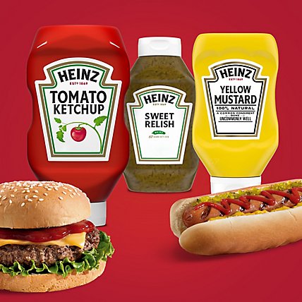 Heinz Tomato Ketchup Sweet Relish & 100% Natural Yellow Mustard Picnic Variety Pack - 3 Count - Image 1