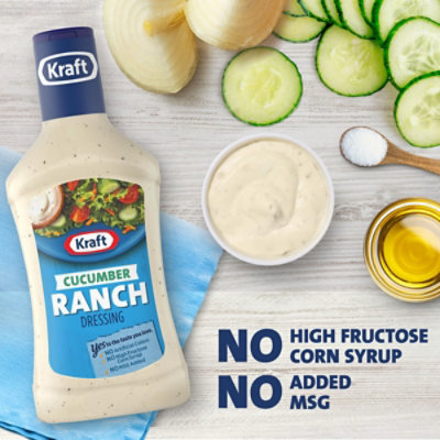 Kraft Cucumber Ranch Salad Dressing Bottle - 16 Fl. Oz. - Image 4