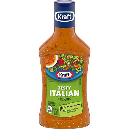 Kraft Zesty Italian Salad Dressing Bottle - 16 Fl. Oz. - Image 5