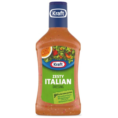 Kraft Zesty Italian Salad Dressing Bottle - 16 Fl. Oz. - Image 1