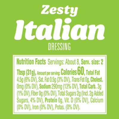 Kraft Zesty Italian Salad Dressing Bottle - 8 Fl. Oz. - Image 8