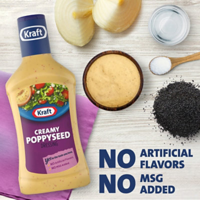 Kraft Creamy Poppyseed Salad Dressing Bottle - 16 Fl. Oz. - Image 4