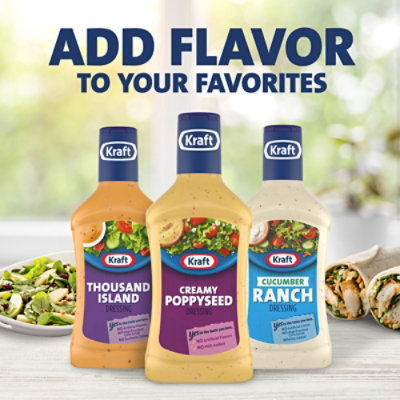 Kraft Creamy Poppyseed Salad Dressing Bottle - 16 Fl. Oz. - Image 2