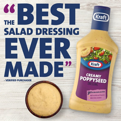 Kraft Creamy Poppyseed Salad Dressing Bottle - 16 Fl. Oz. - Image 5