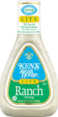 Kens Steak House Dressing Lite Ranch - 16 Fl. Oz.