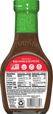Annies Naturals Vinaigrette Organic Red Wine & Olive Oil - 8 Fl. Oz. - Image 5