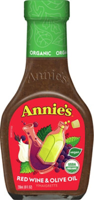 Annies Naturals Vinaigrette Organic Red Wine & Olive Oil - 8 Fl. Oz. - Image 1