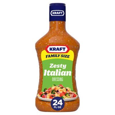 Kraft Zesty Italian Salad Dressing Family Size Bottle - 24 Fl. Oz. - Image 1