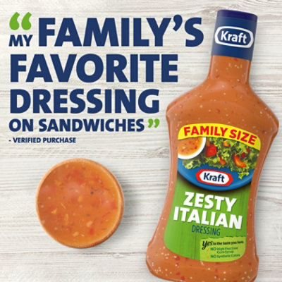 Kraft Zesty Italian Salad Dressing Family Size Bottle - 24 Fl. Oz. - Image 5