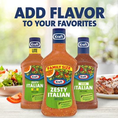 Kraft Zesty Italian Salad Dressing Family Size Bottle - 24 Fl. Oz. - Image 7