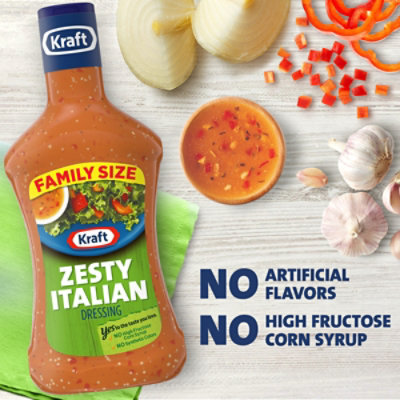 Kraft Zesty Italian Salad Dressing Family Size Bottle - 24 Fl. Oz. - Image 3