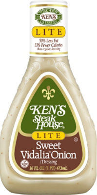 Kens Steak House Dressing Lite Sweet Vidalia Onion - 16 Fl. Oz. - Image 1