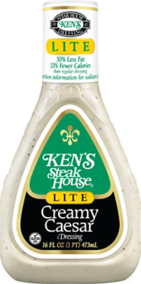 Kens Steak House Dressing Lite Creamy Caesar - 16 Fl. Oz. - Image 1